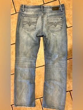 Men's  BKE JAKE Light Blue DENIM Washed Jeans 36x32
